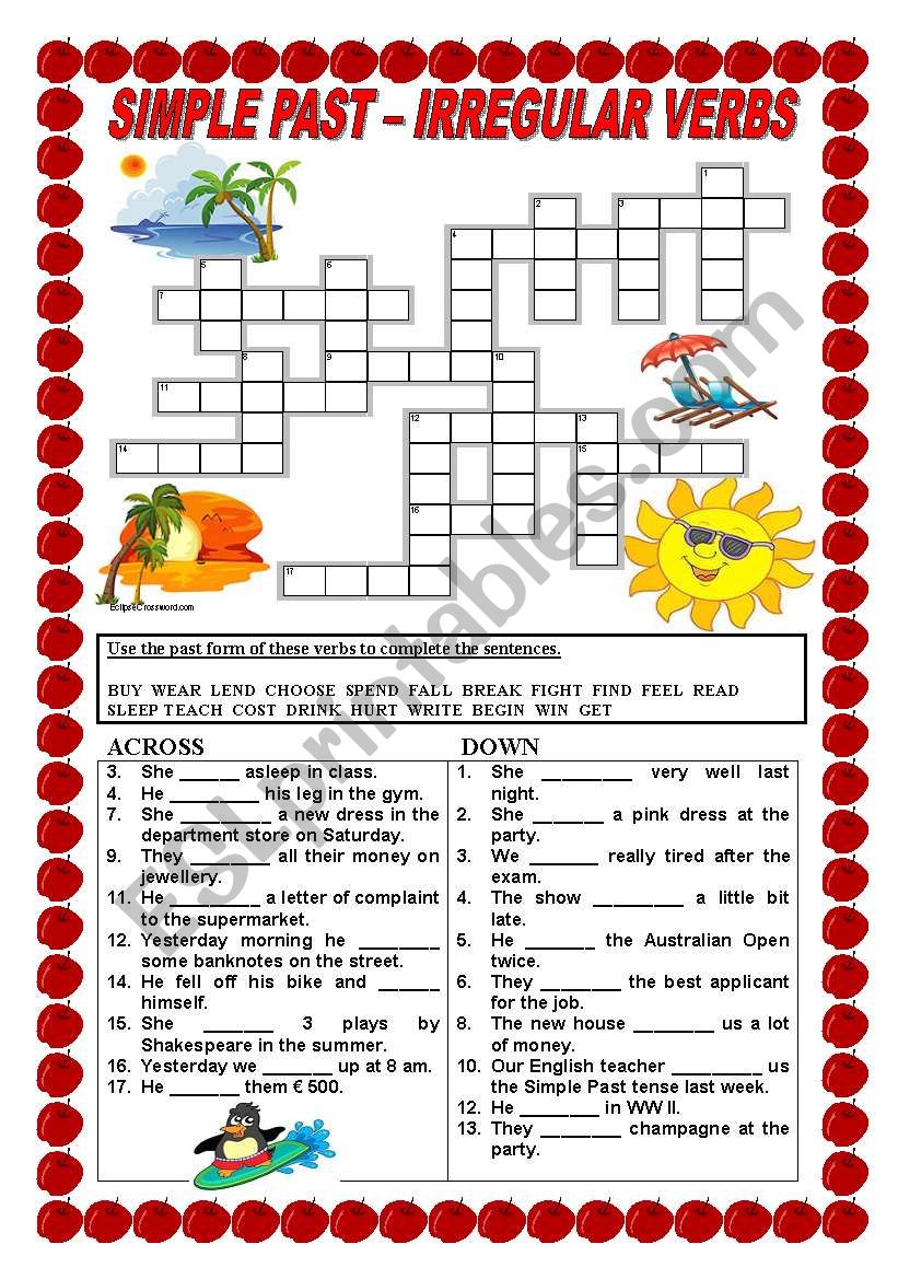 Simple Past - Irregular verbs worksheet