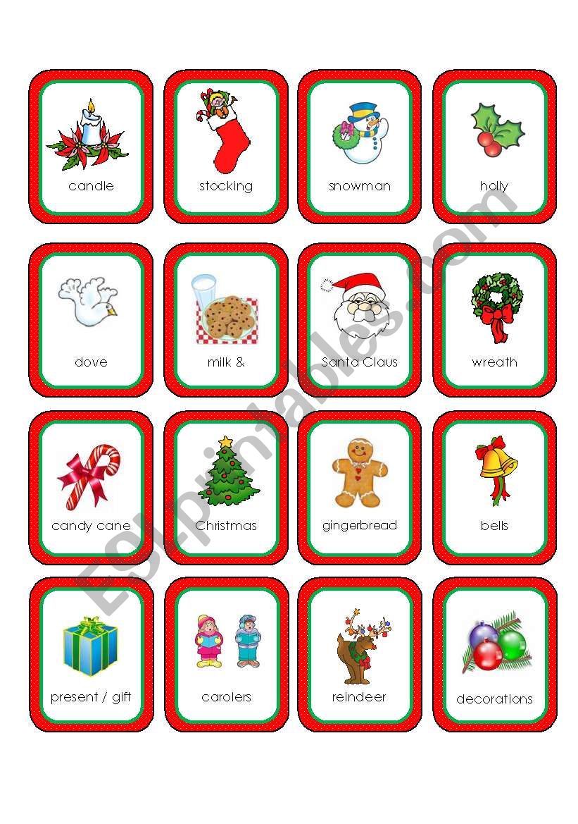 Christmas Memory Cards (16 cards)