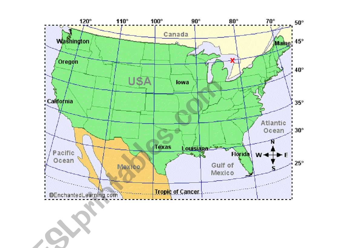 Modified Geography Map Skills test for visually impaired.