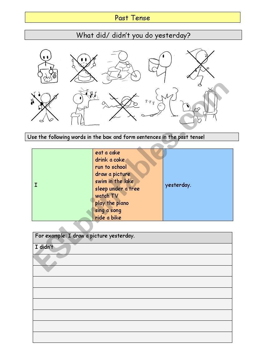 Past Tense worksheet