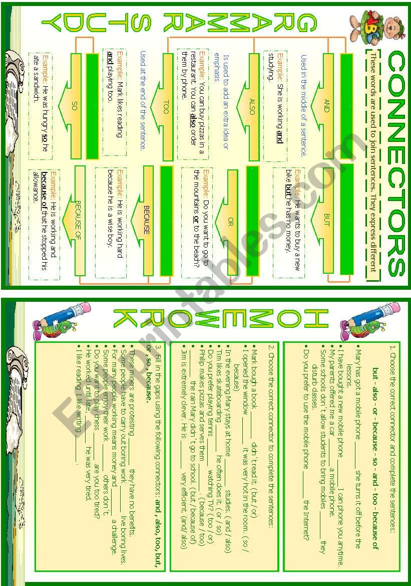 Connectors worksheet