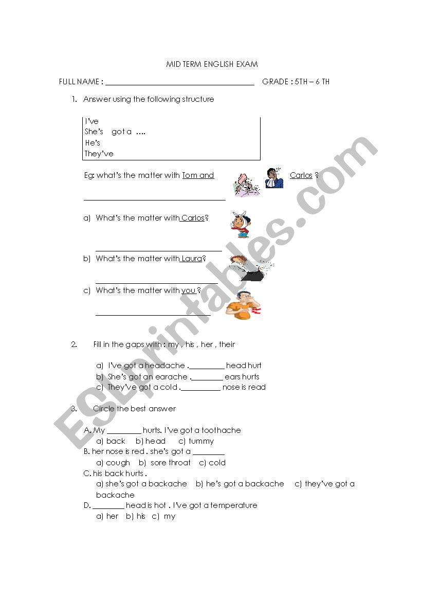 mid tern  worksheet