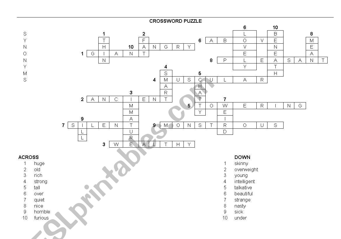 opposites worksheet