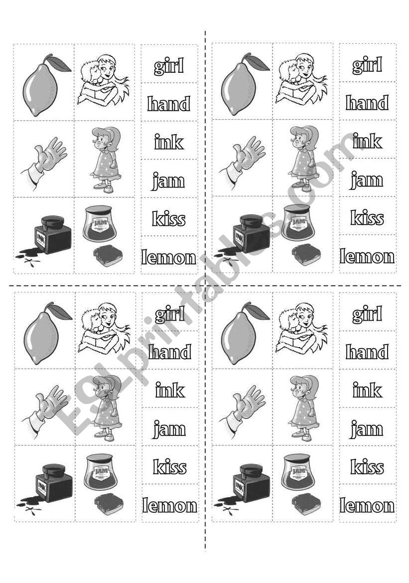 Cut-Out Letters G-L worksheet