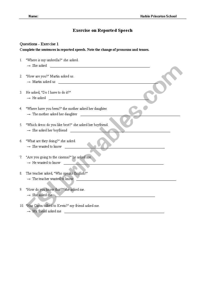 condtional sentences worksheet