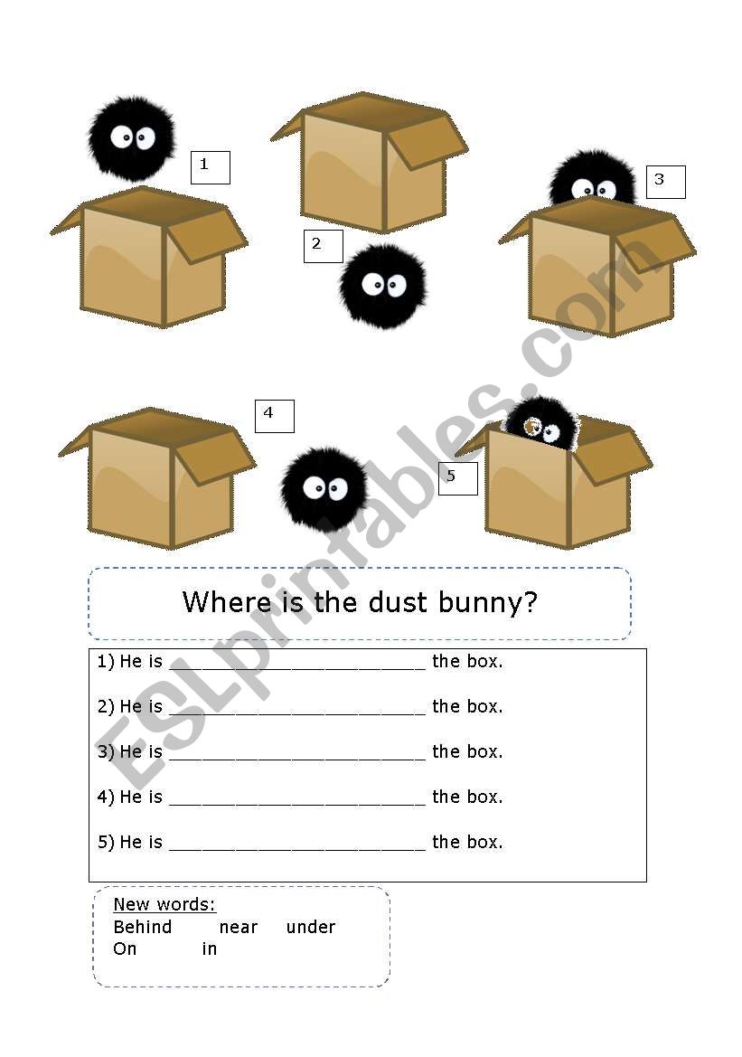 Prepositions, where is the dust bunny?