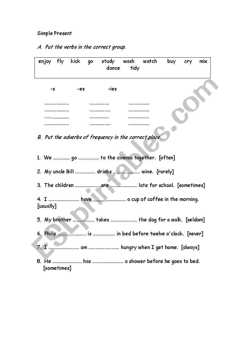test worksheet