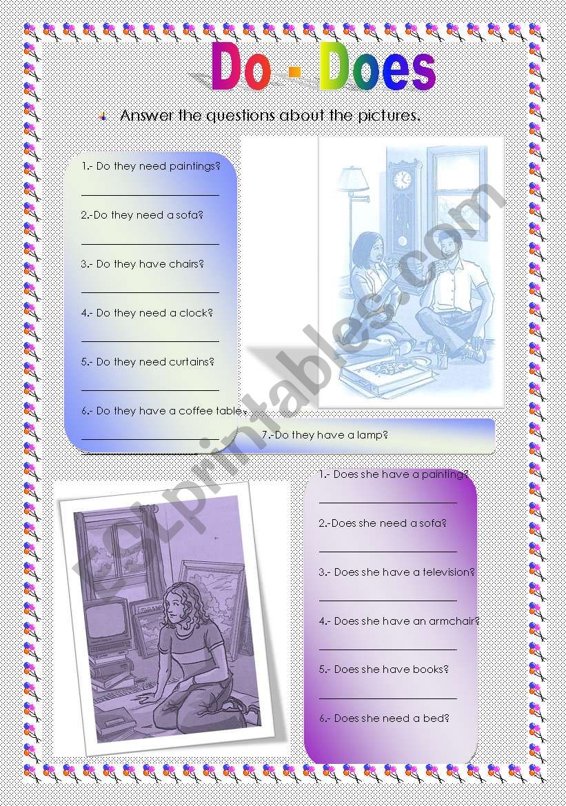 Do & Does worksheet