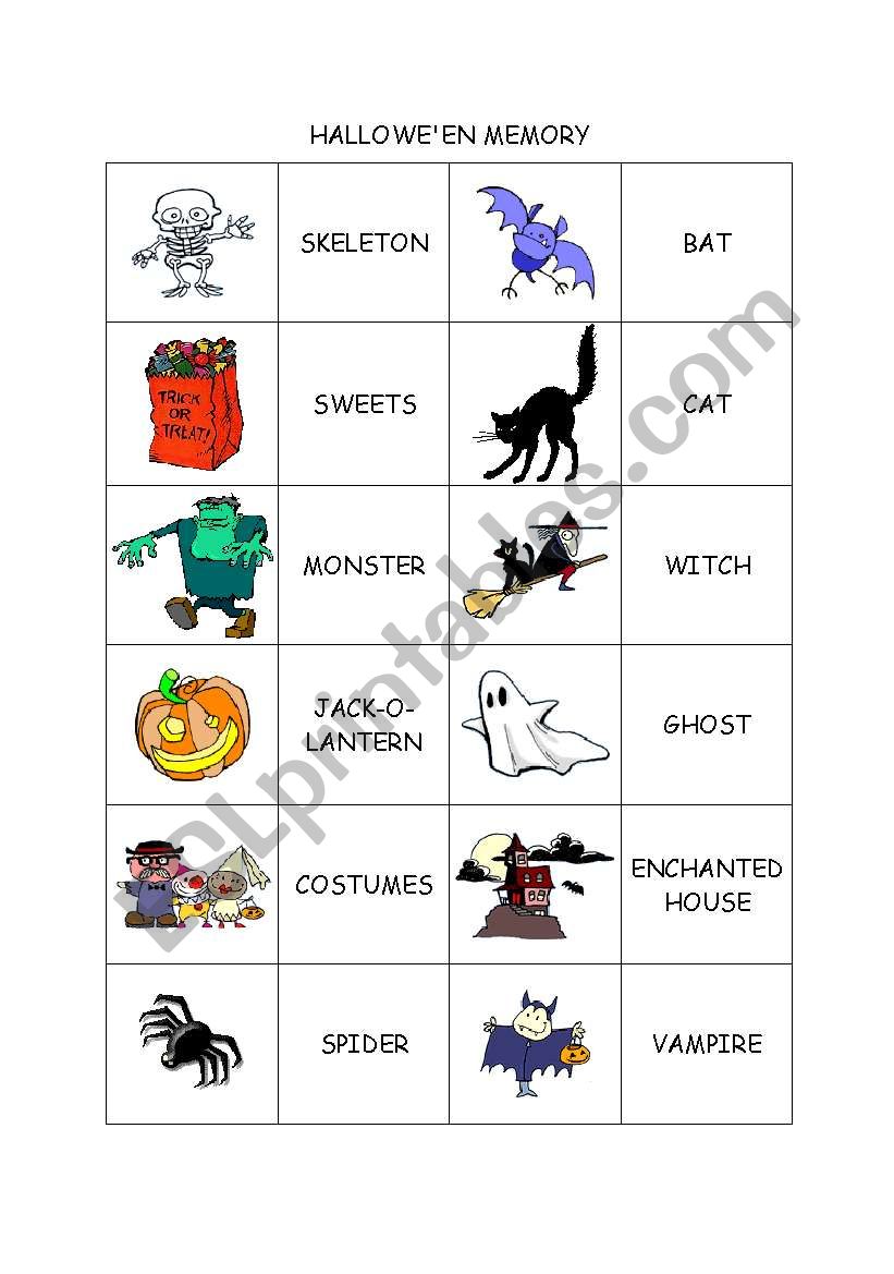 HALLOWEEN WORDS worksheet