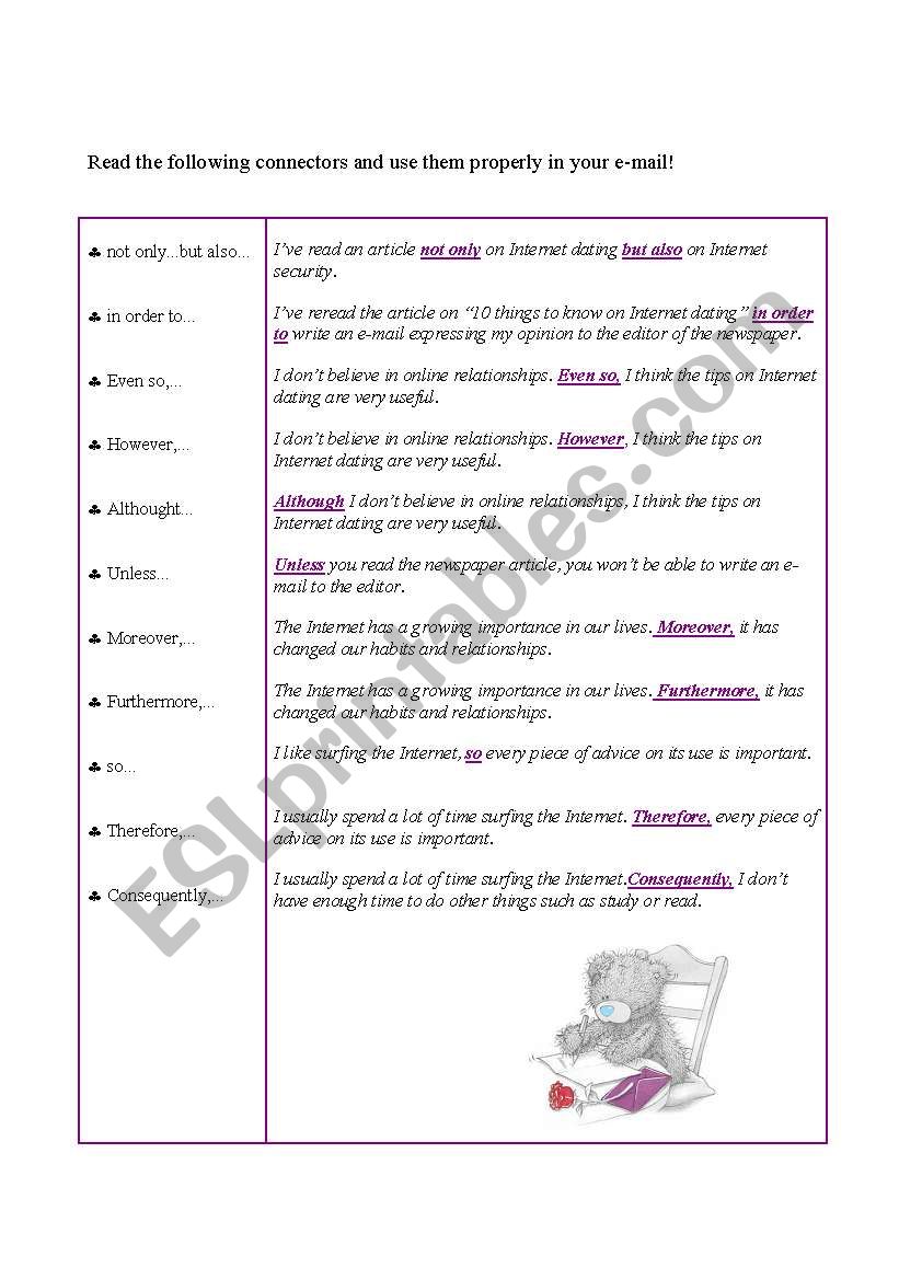 discourse markers worksheet