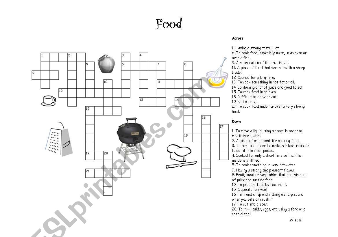 Food worksheet