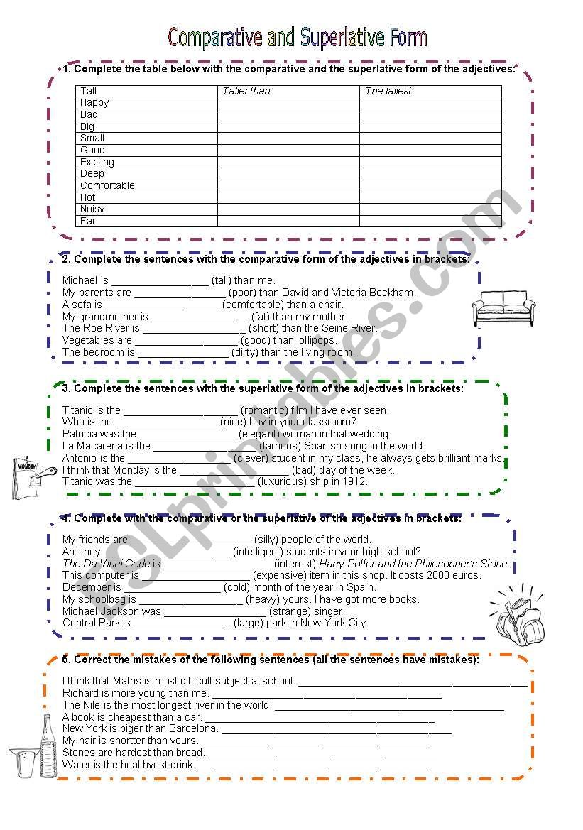 Form the comparative and superlative forms tall. Complete with the Comparative and Superlative forms ответы.