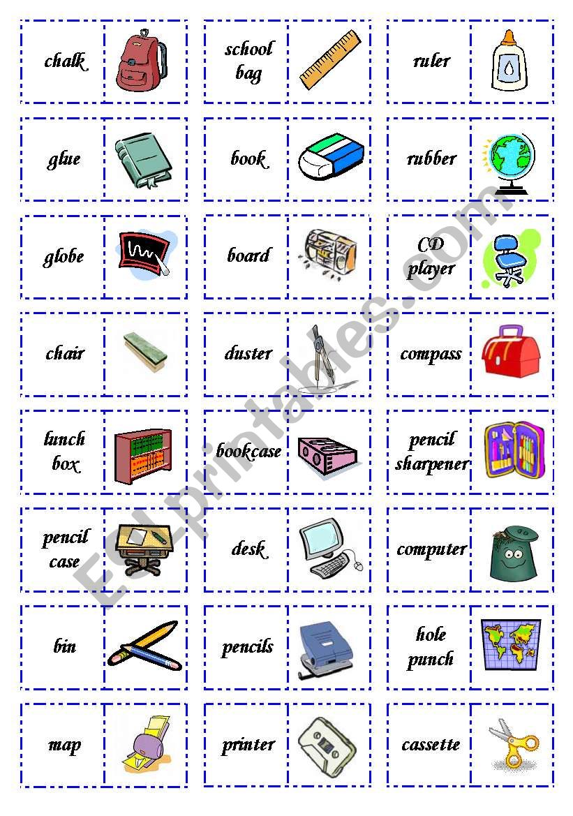 Lets play dominoes! Set 2; School