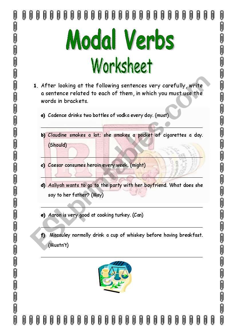 Modal Verbs worksheet