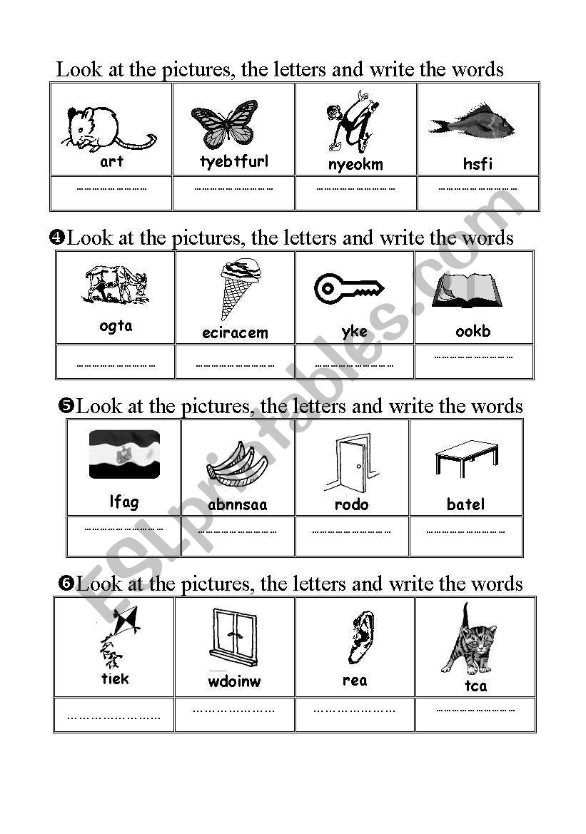 rearrange  worksheet