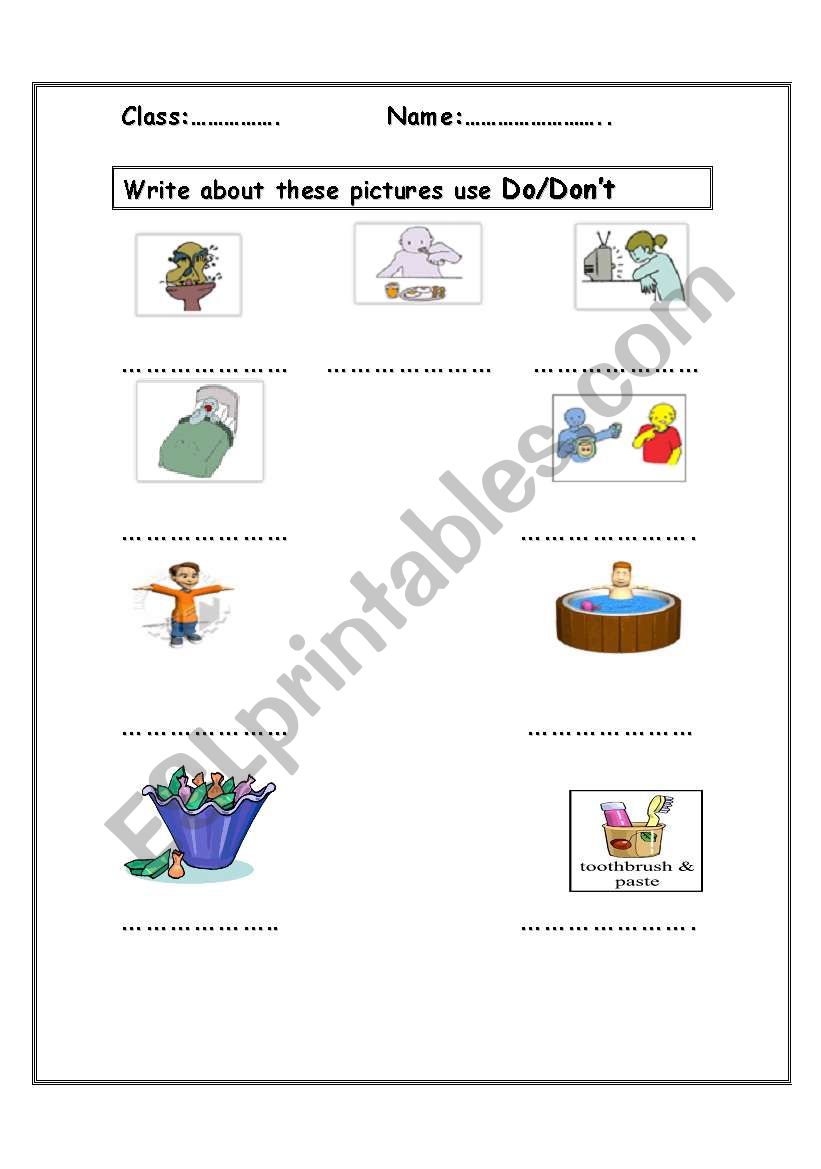 good habits  worksheet