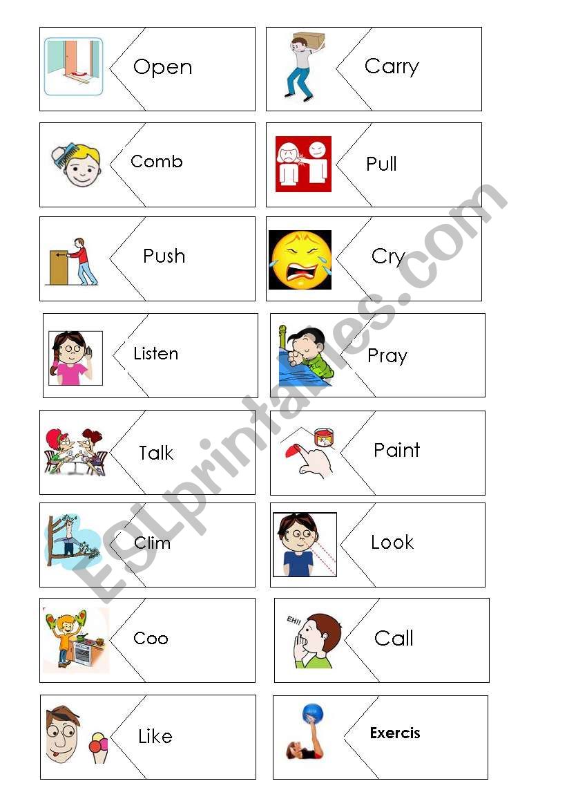 Puzzle Verbs worksheet