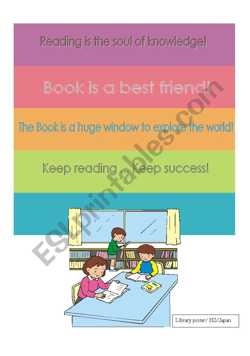 Posters Library/Reading  worksheet