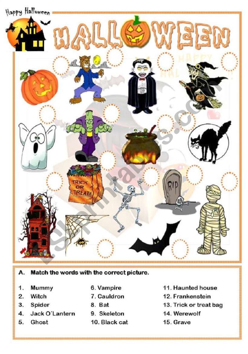 Halloween worksheet