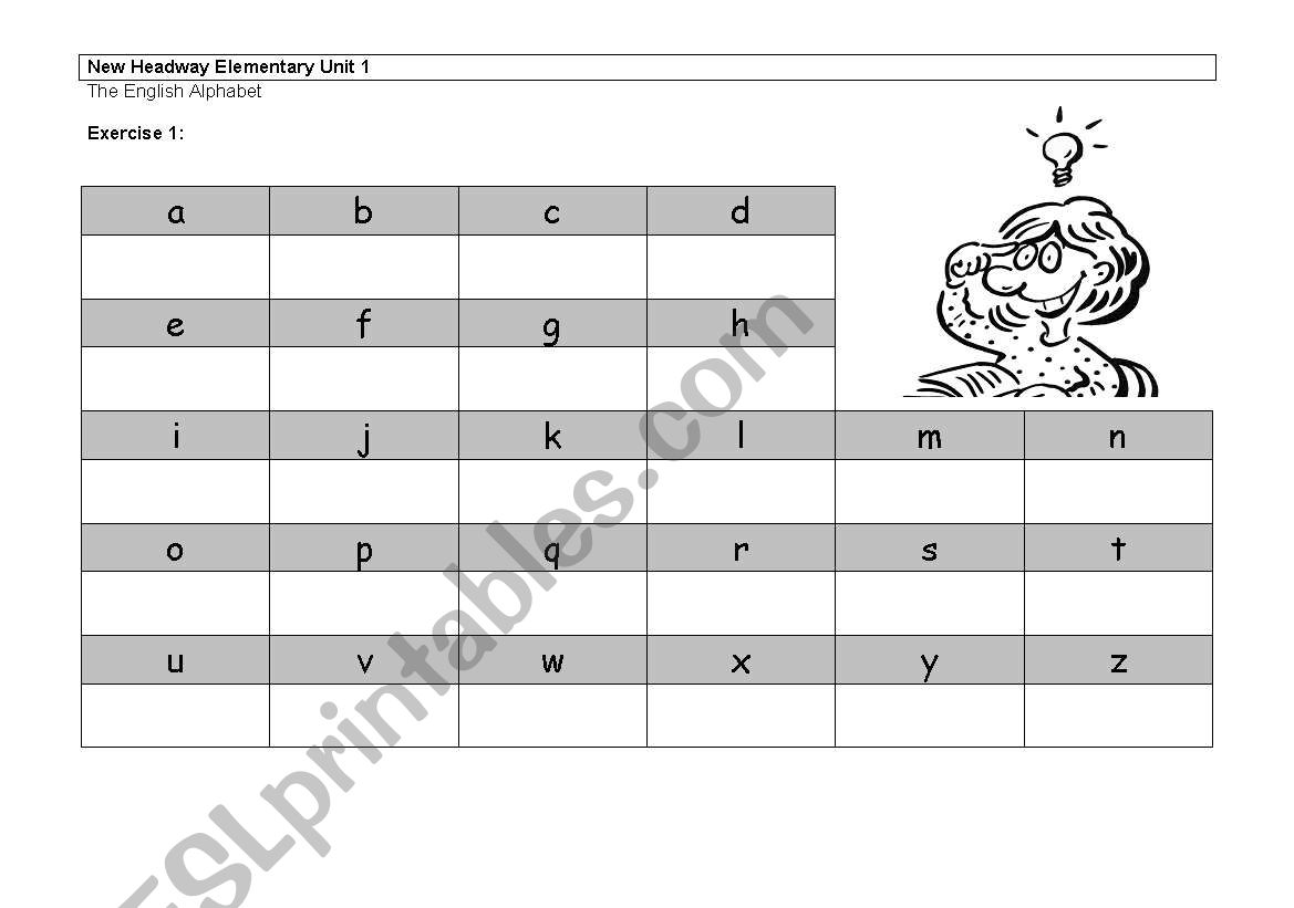 The English Alphabet worksheet