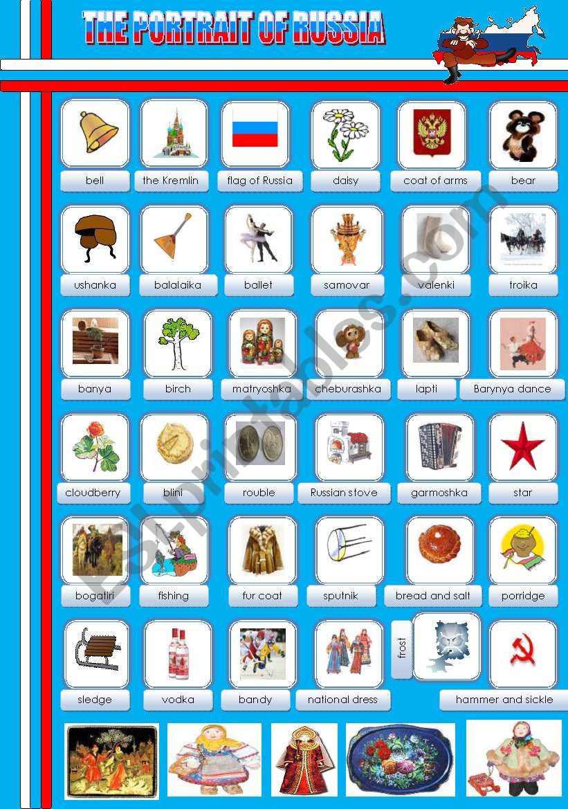 THE PORTRAIT OF RUSSIA ( pictionary)