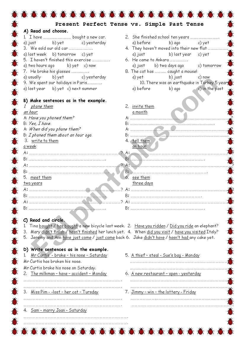 Present perfect and past simple