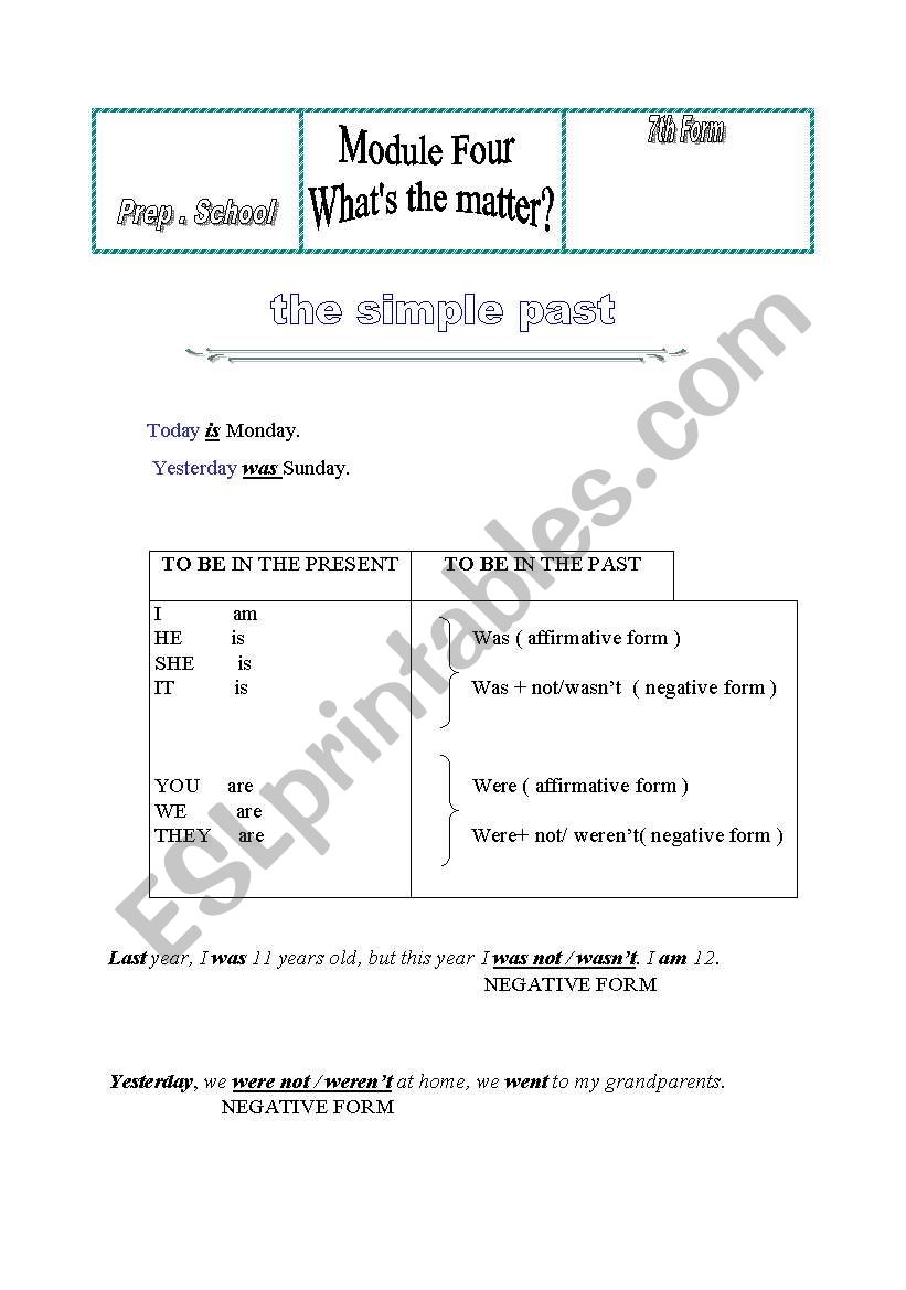 the simple past worksheet