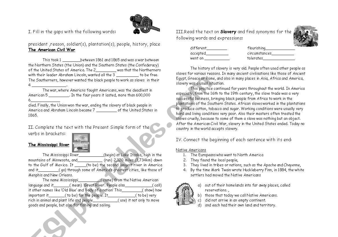 A bit of history worksheet