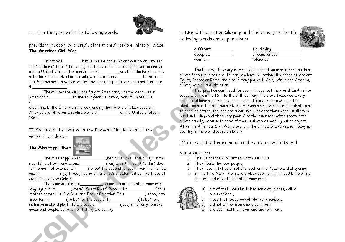 A bit of history worksheet