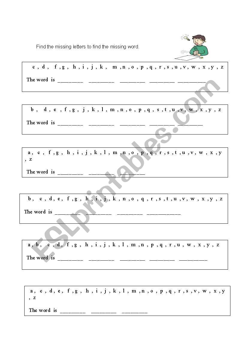 furnishings worksheet