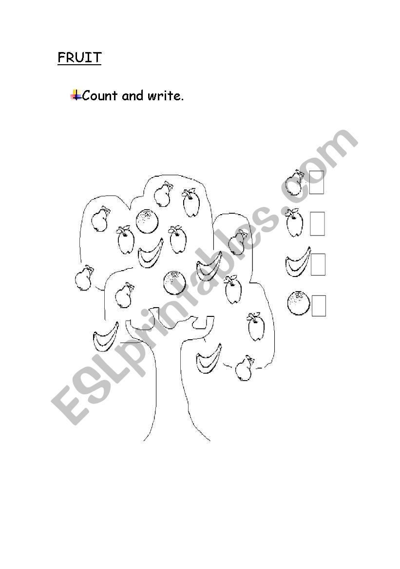 Fruits worksheet