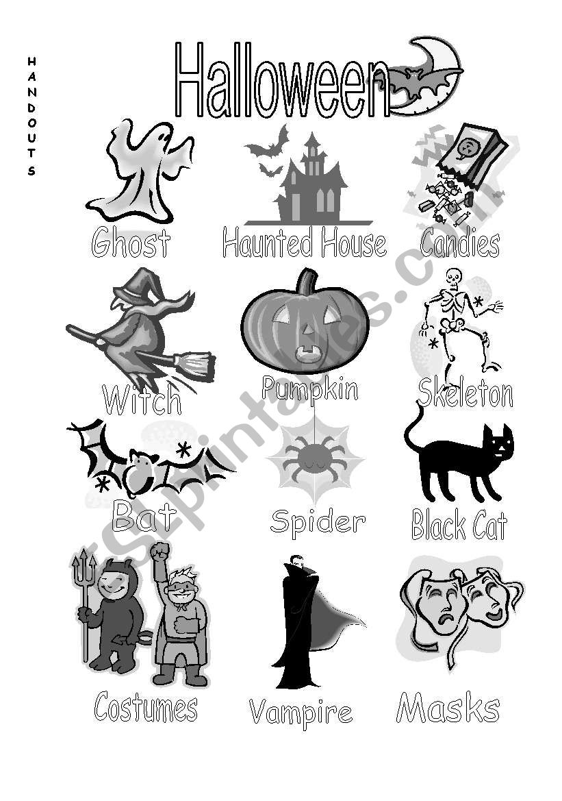 Halloween grammar guide worksheet