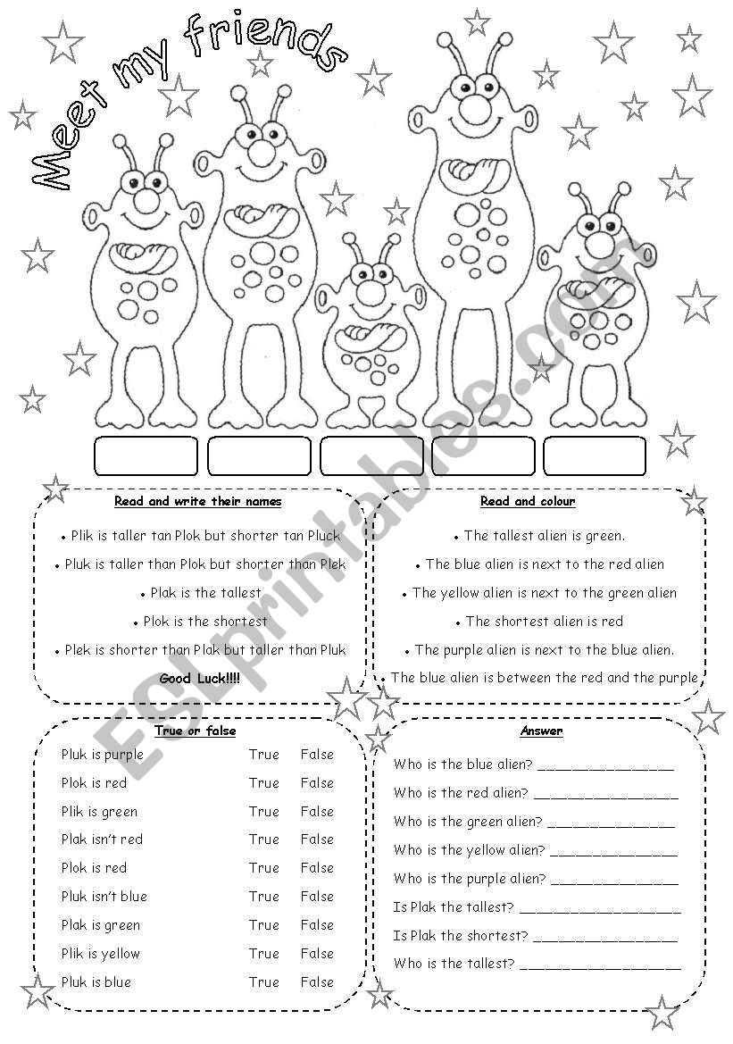 MEET MY FRIENDS (2) worksheet