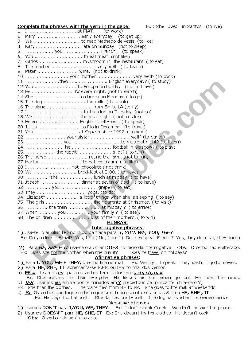 Music worksheet