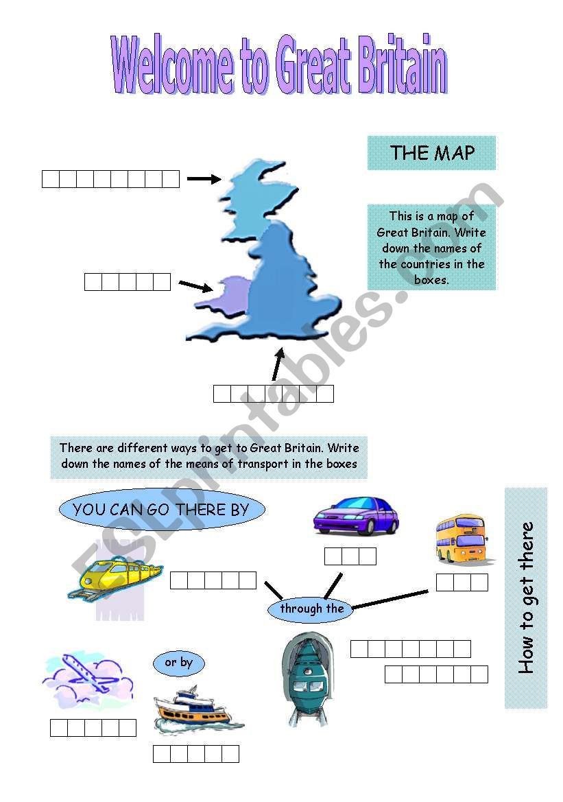 Welcome to Great Britain  worksheet