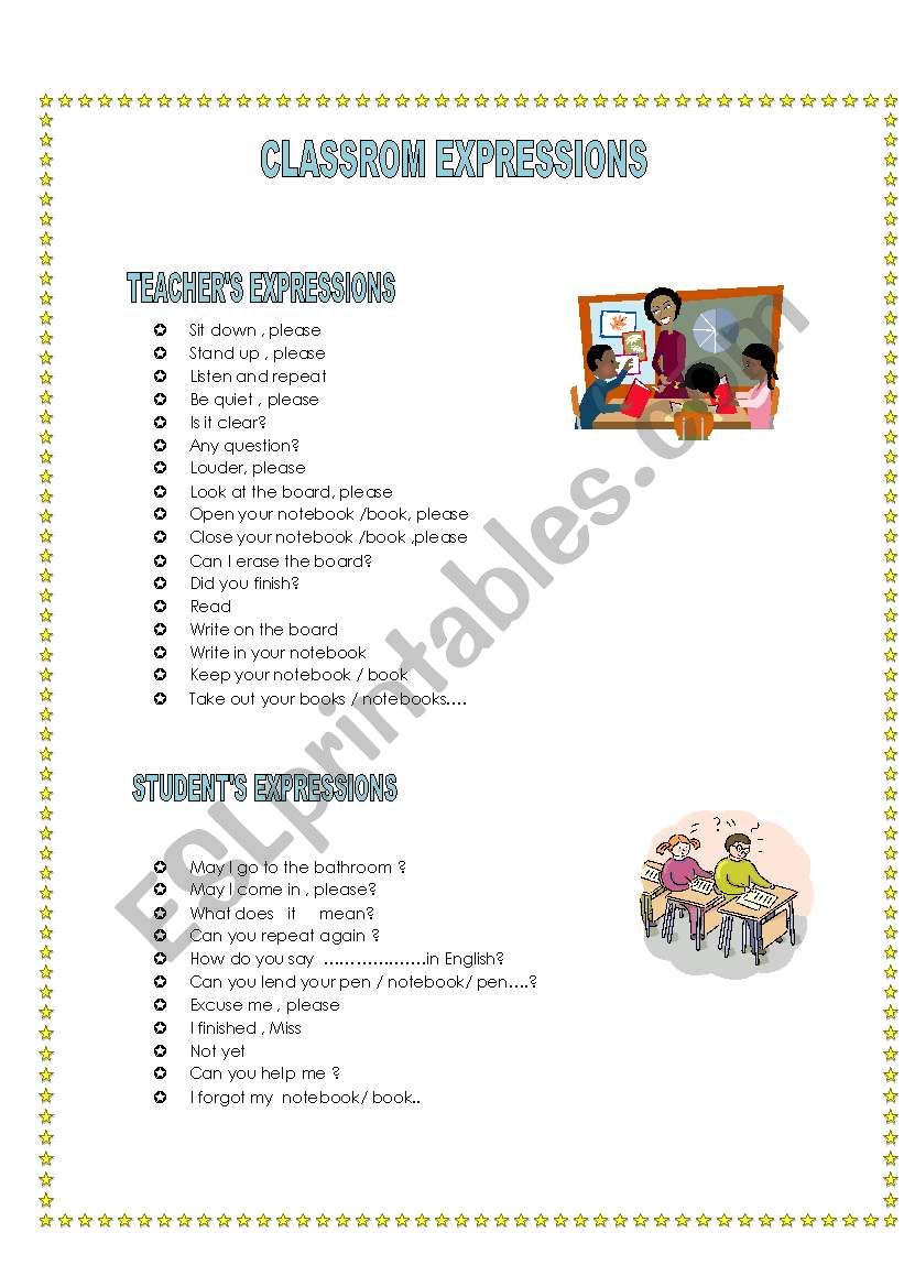 expression  worksheet