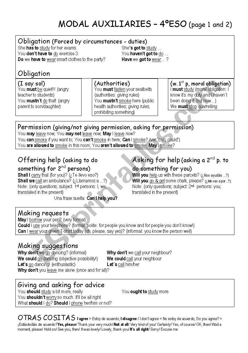 modal verbs worksheet