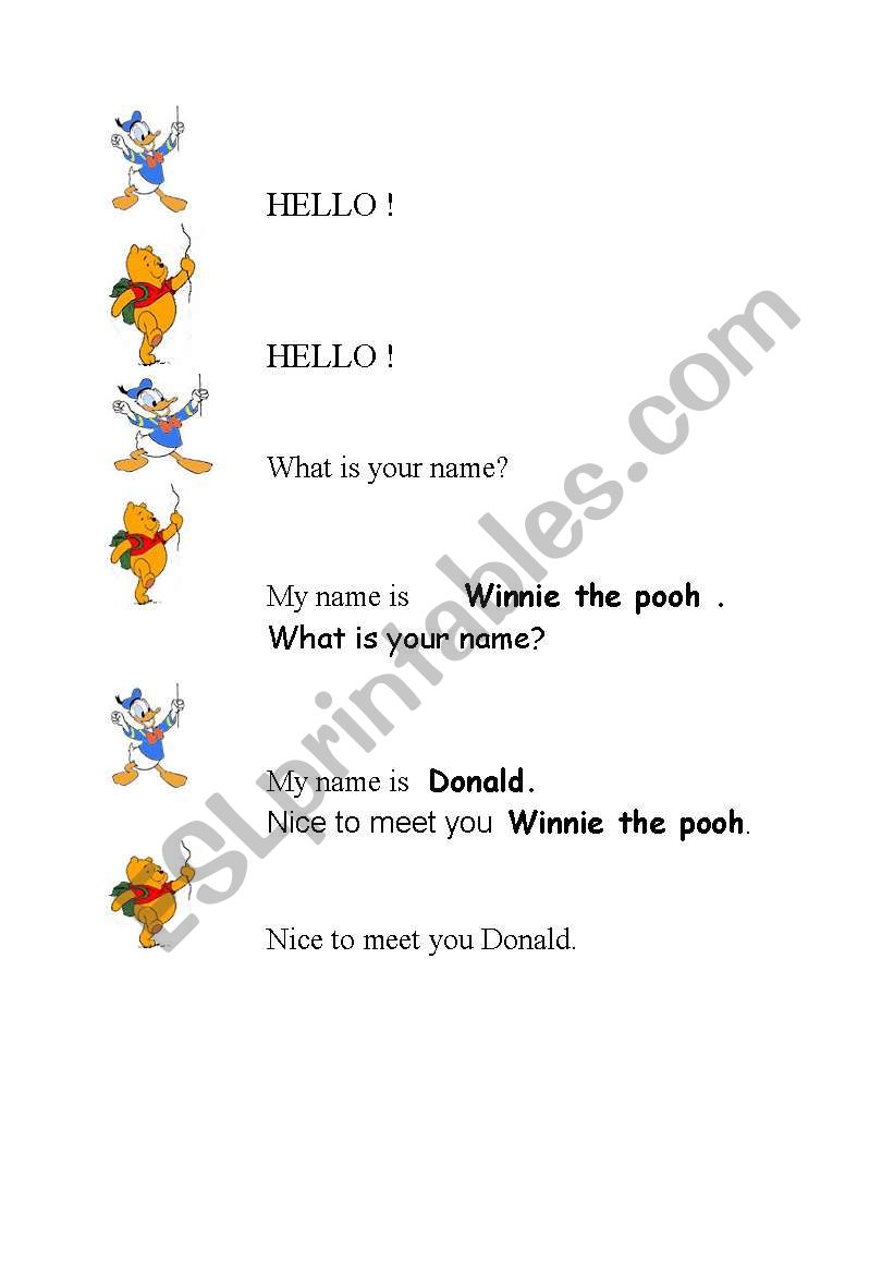 hello! nice to meet you worksheet