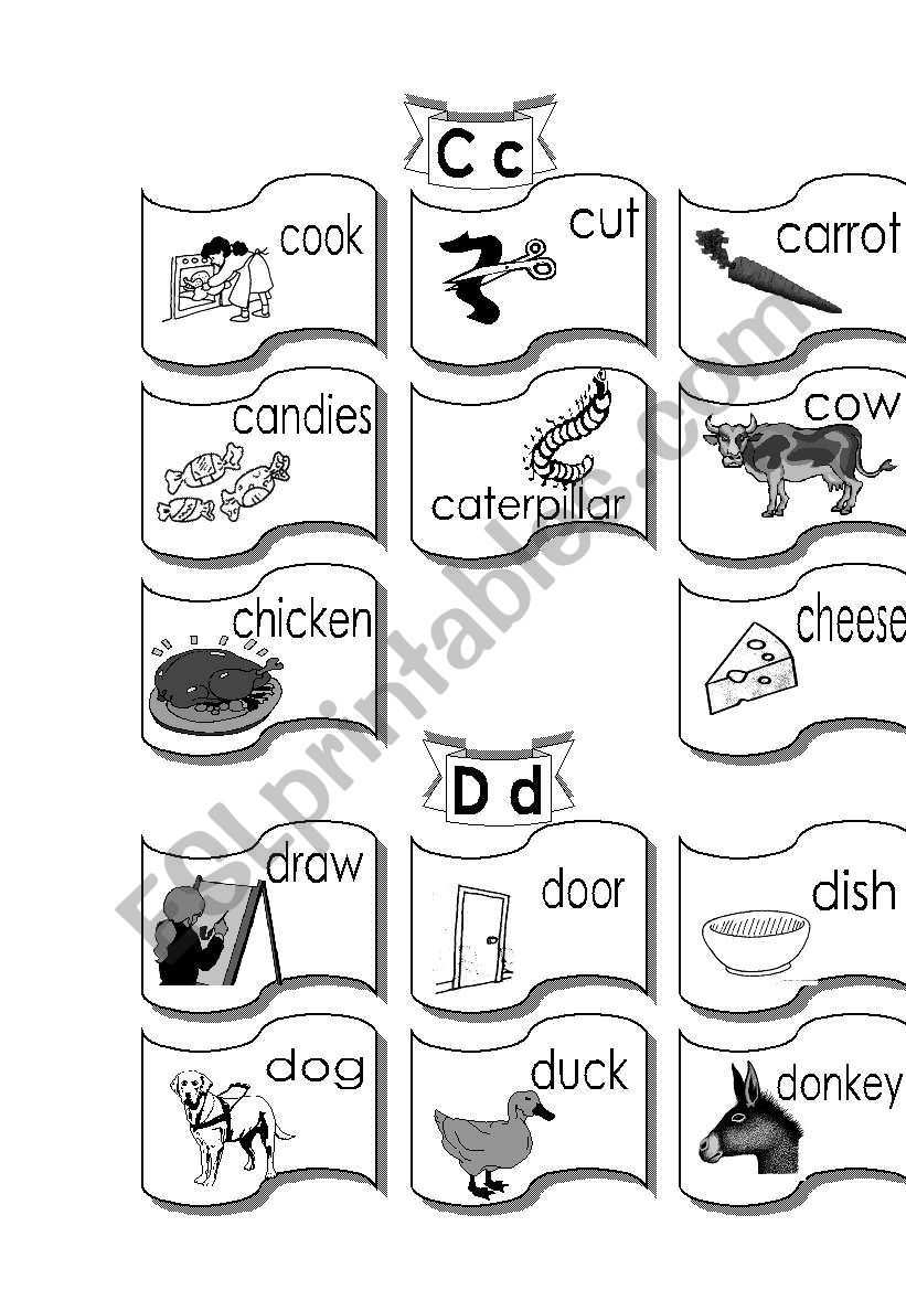 Letter C & D  worksheet