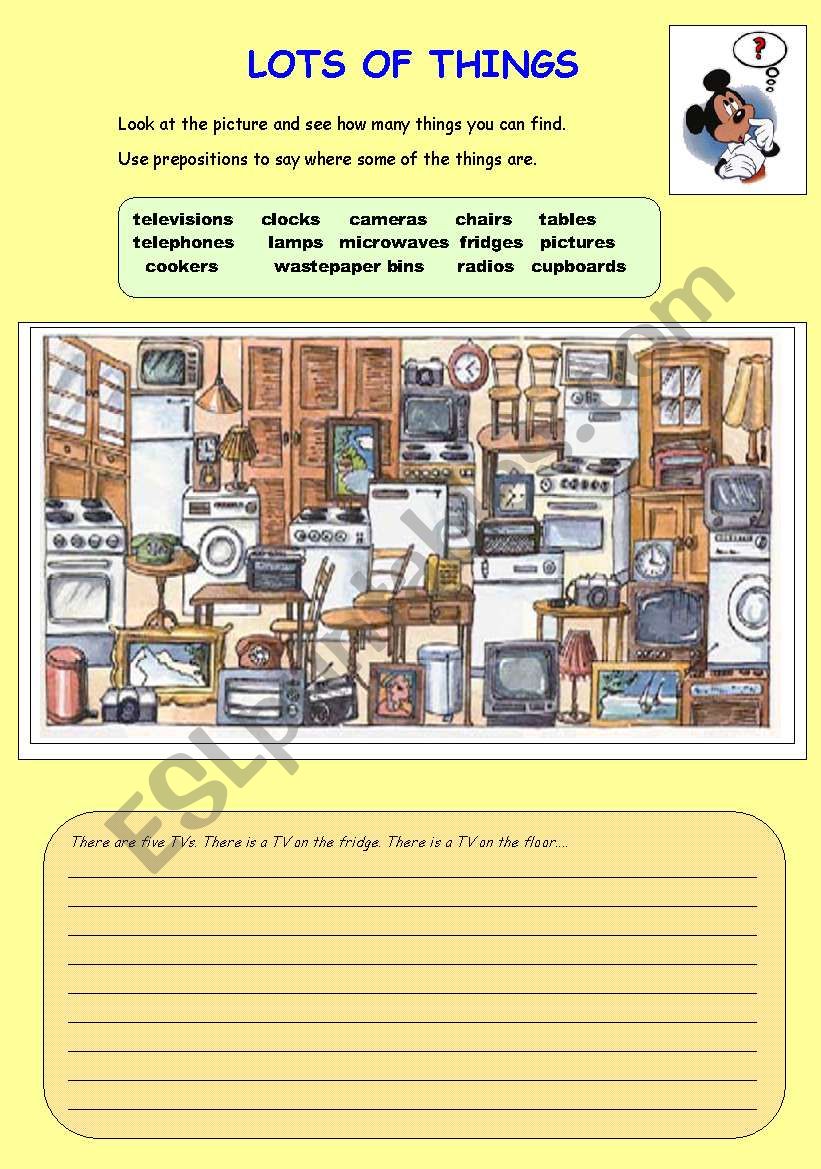 MESSY ROOM 3: PLACE PREPOSITIONS, THERE IS/ARE, FURNITURE...