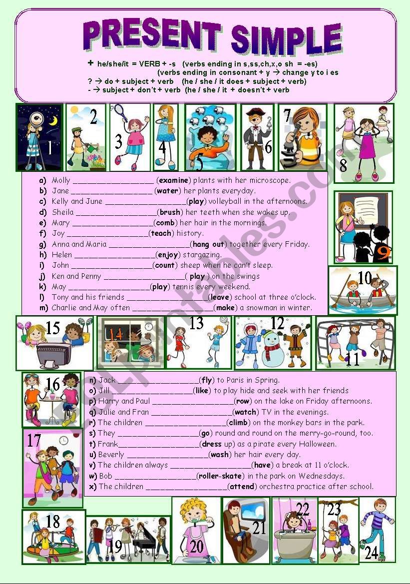 Present Simple worksheet