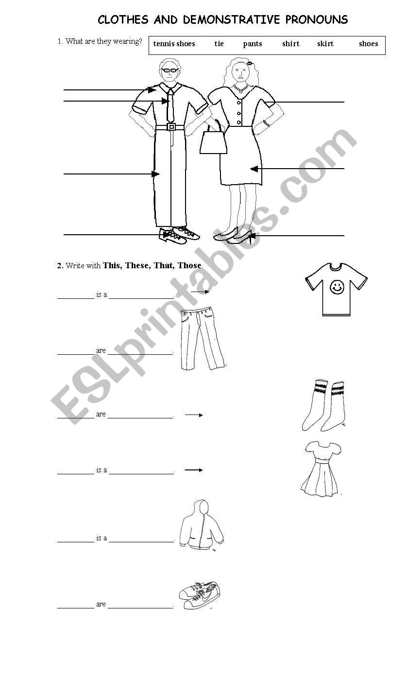 Clothes and Demonstrative pronouns