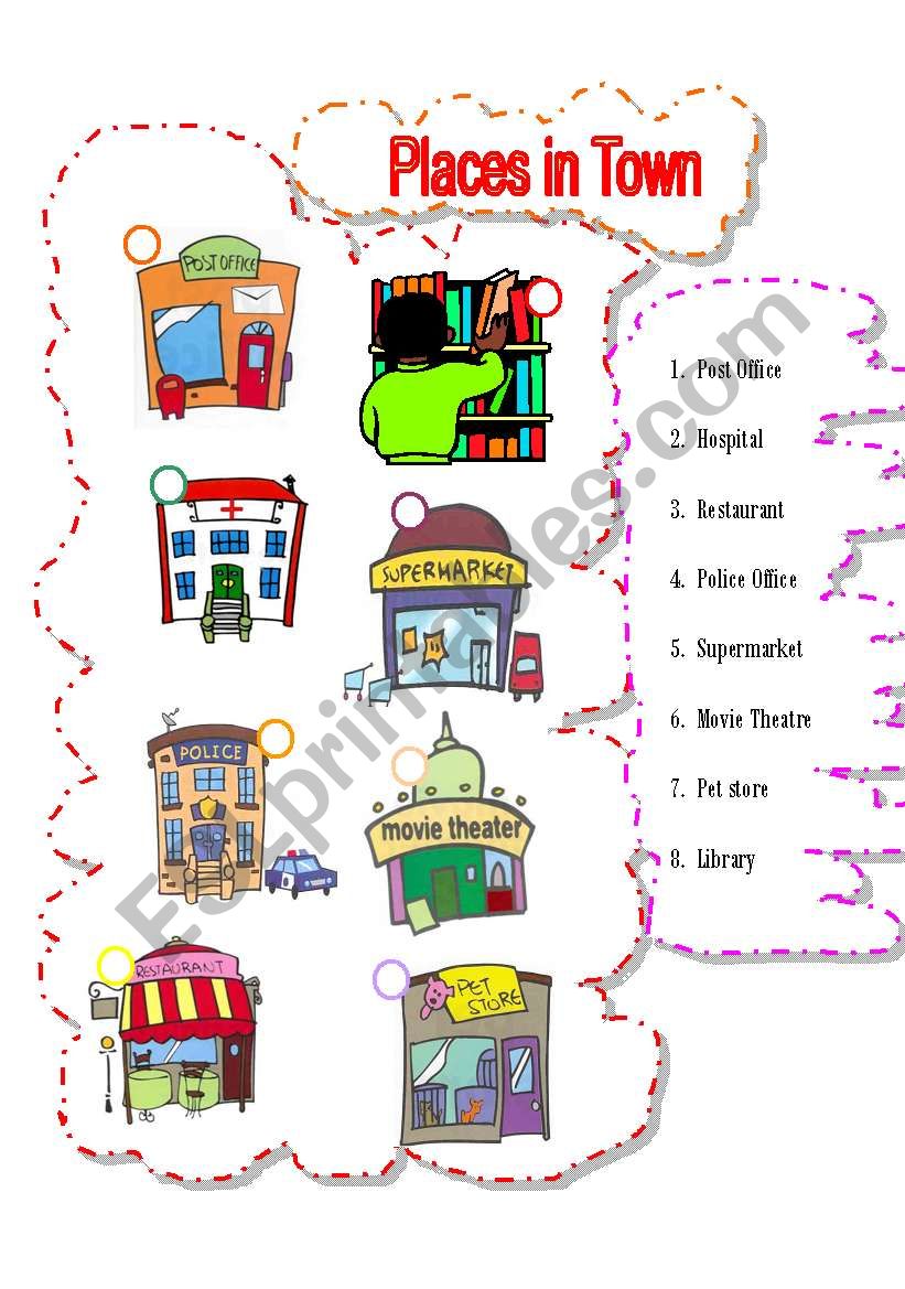 Places in Town I worksheet