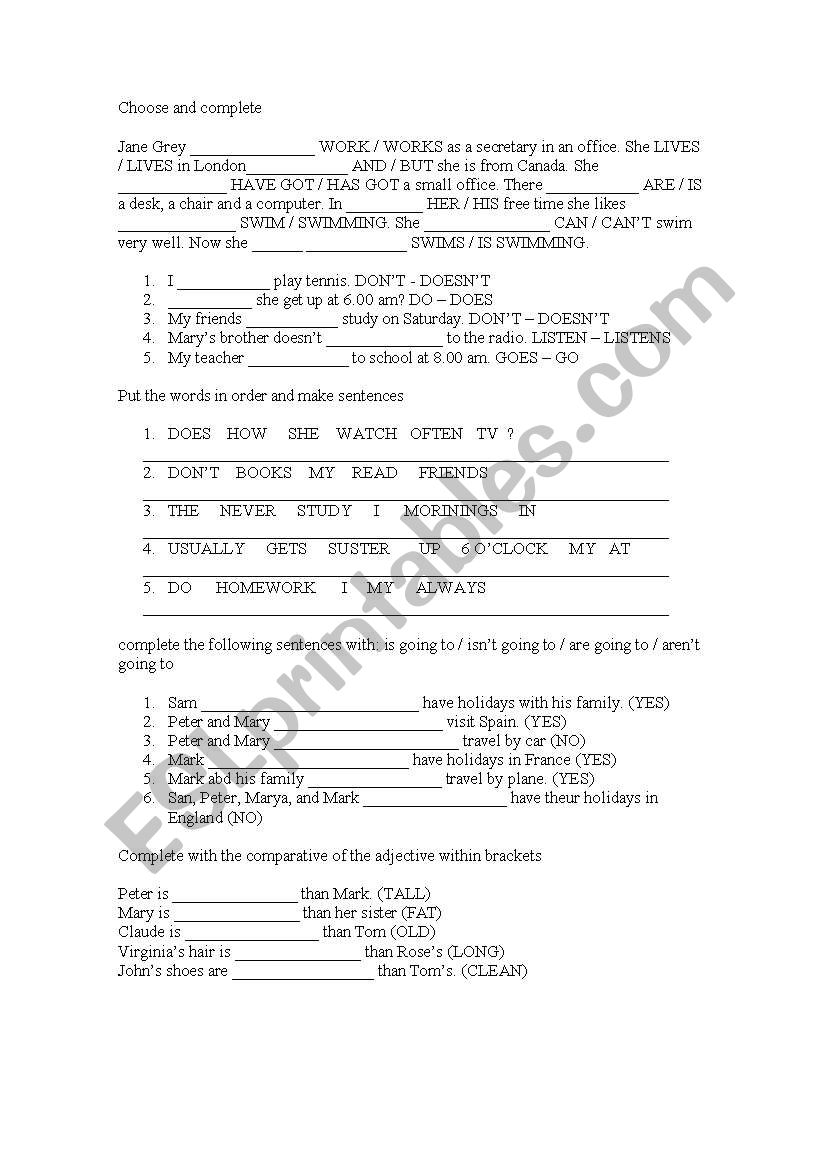 Present Simple Practice worksheet