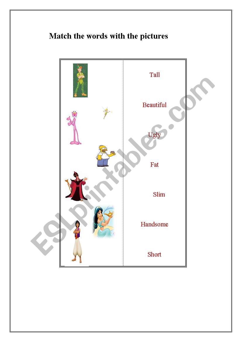 Physical Appearance worksheet