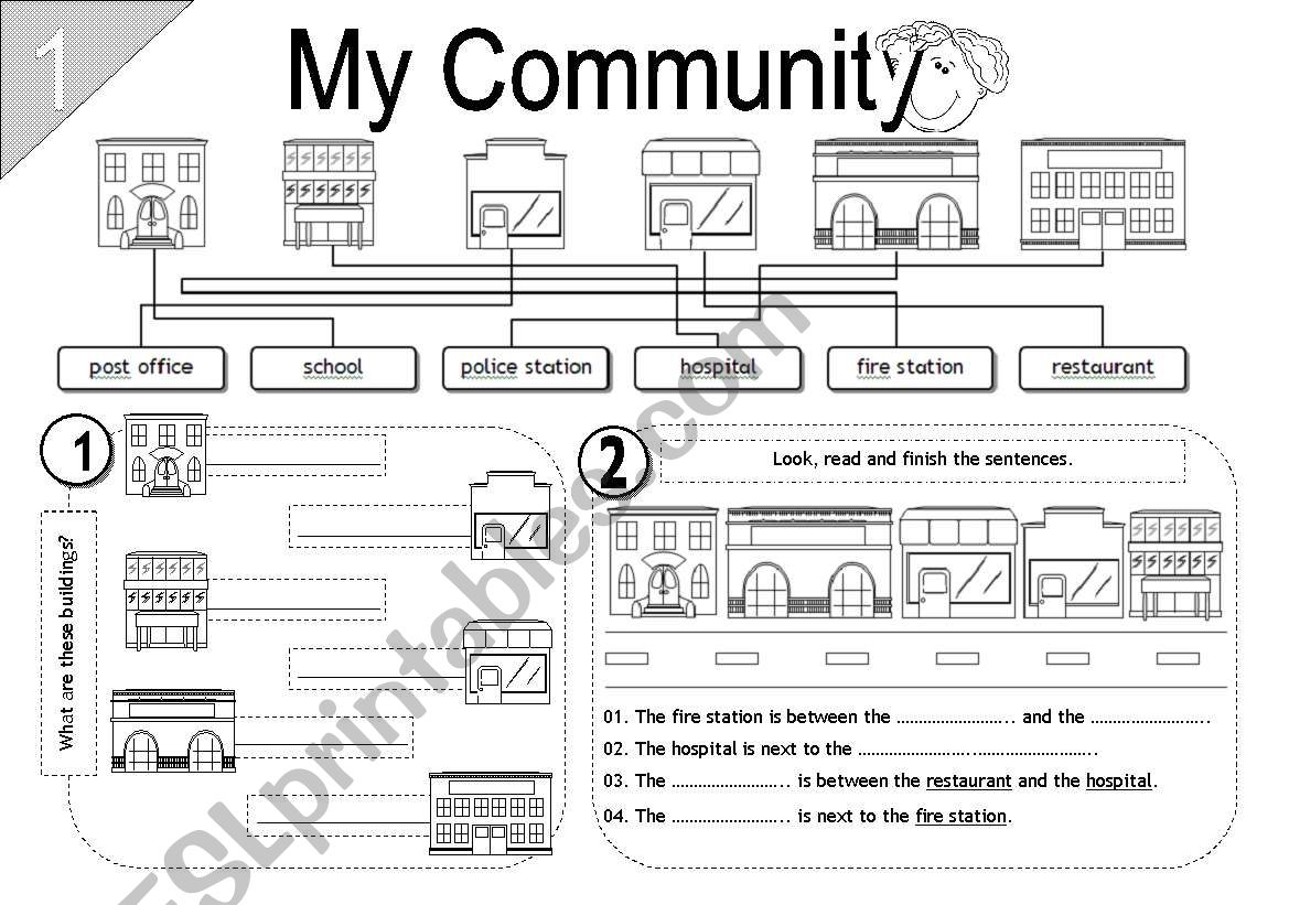 My Community worksheet