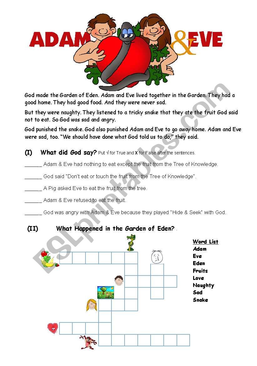 adam-eve-esl-worksheet-by-hokalee