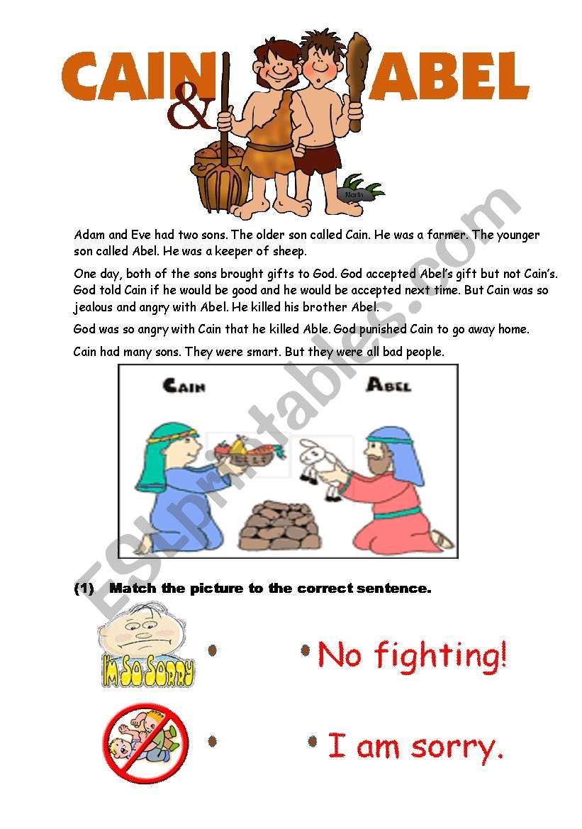 Cain and Abel worksheet