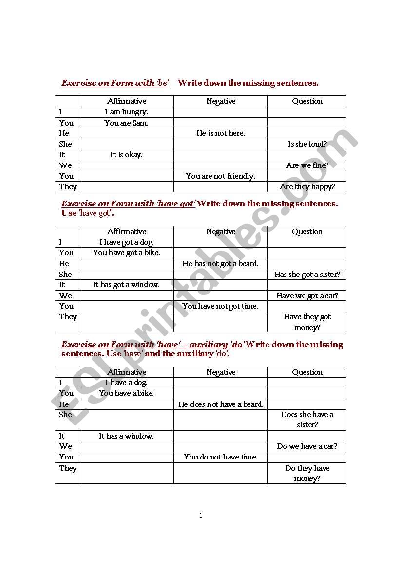 present simple test worksheet