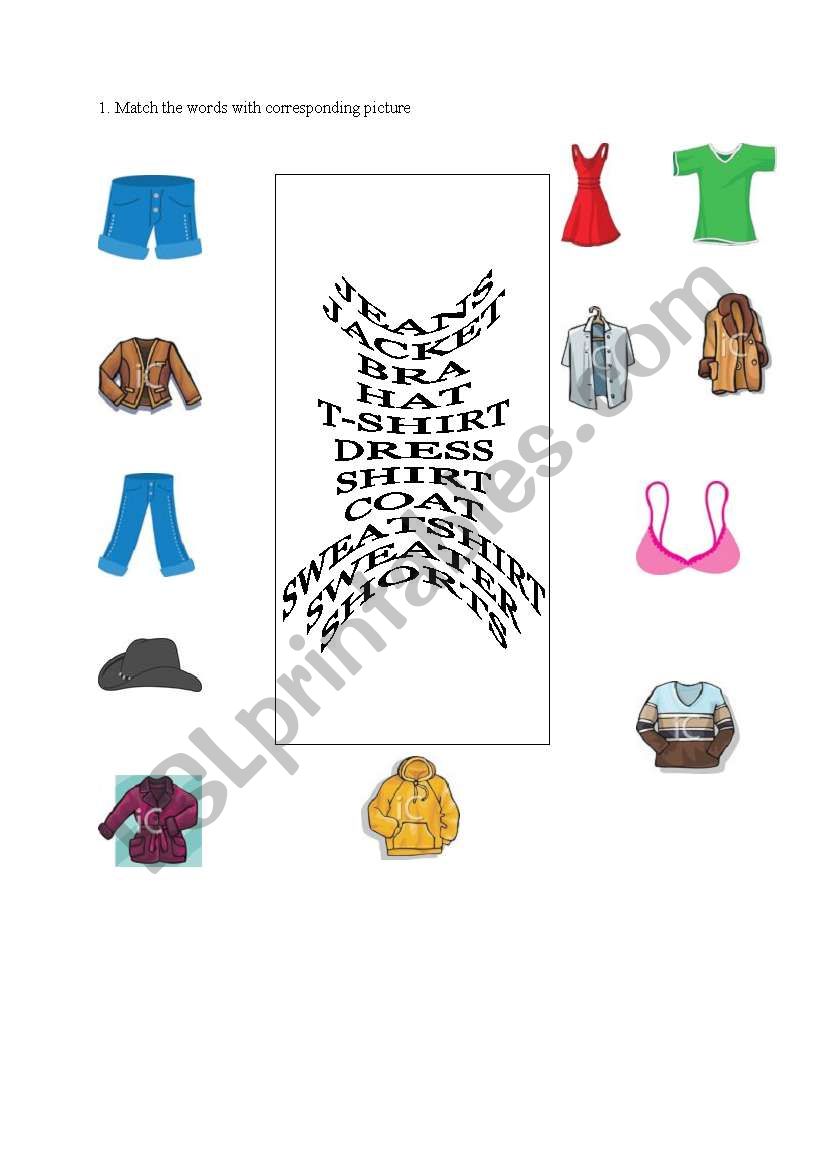 CLOTHES worksheet